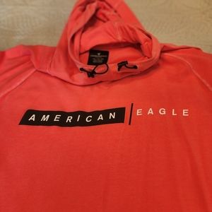 American Eagle Mens athletic pullover hoodie xxl coral red